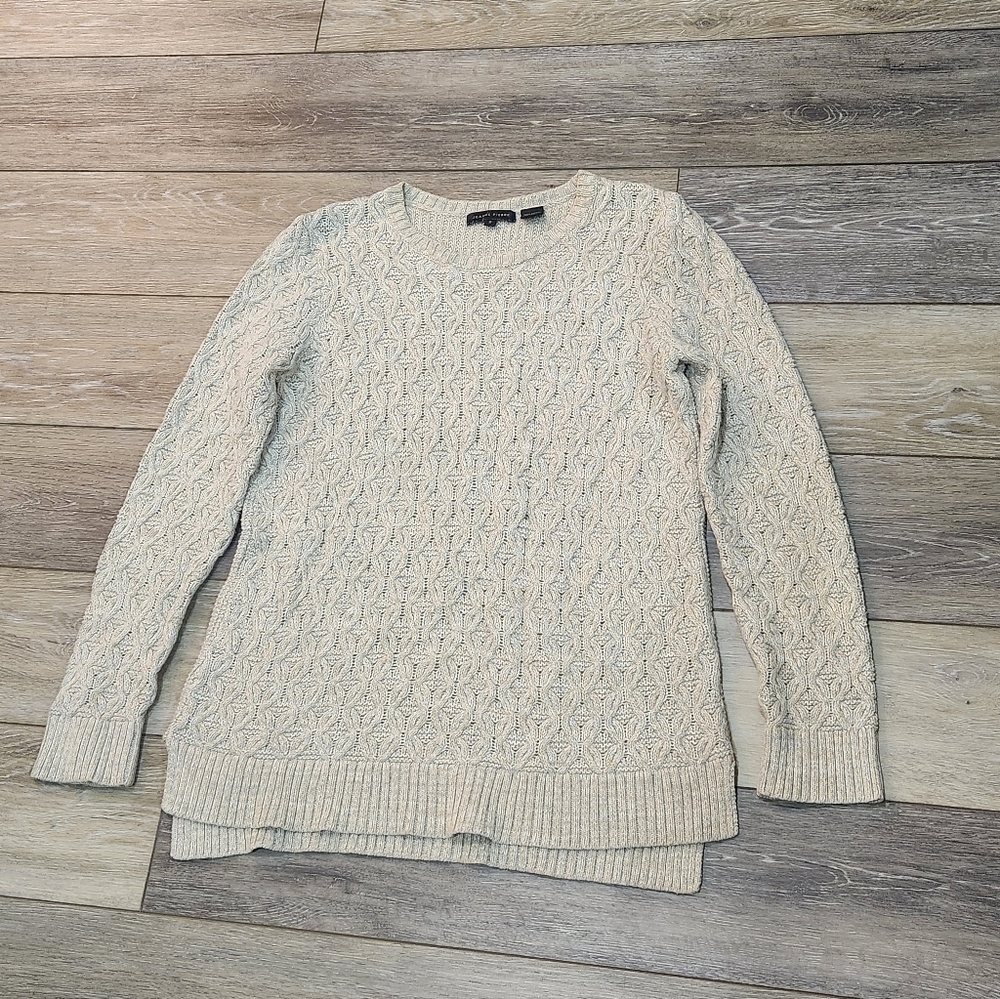 JEANNE PIERRE Textured Cream Sweater Size Small
